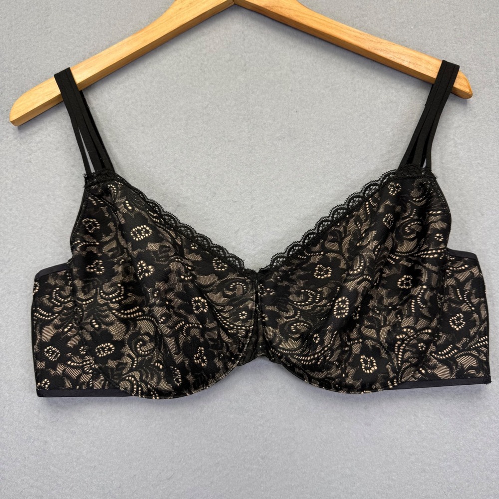 Soma Enticing Lift Balconet Bra 40DD Black Lace Underwire 051801 Womens Lingerie
